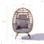 Fauteuil en osier en osier, surdimensionné pour l'intérieur et l'extérieur-1049748