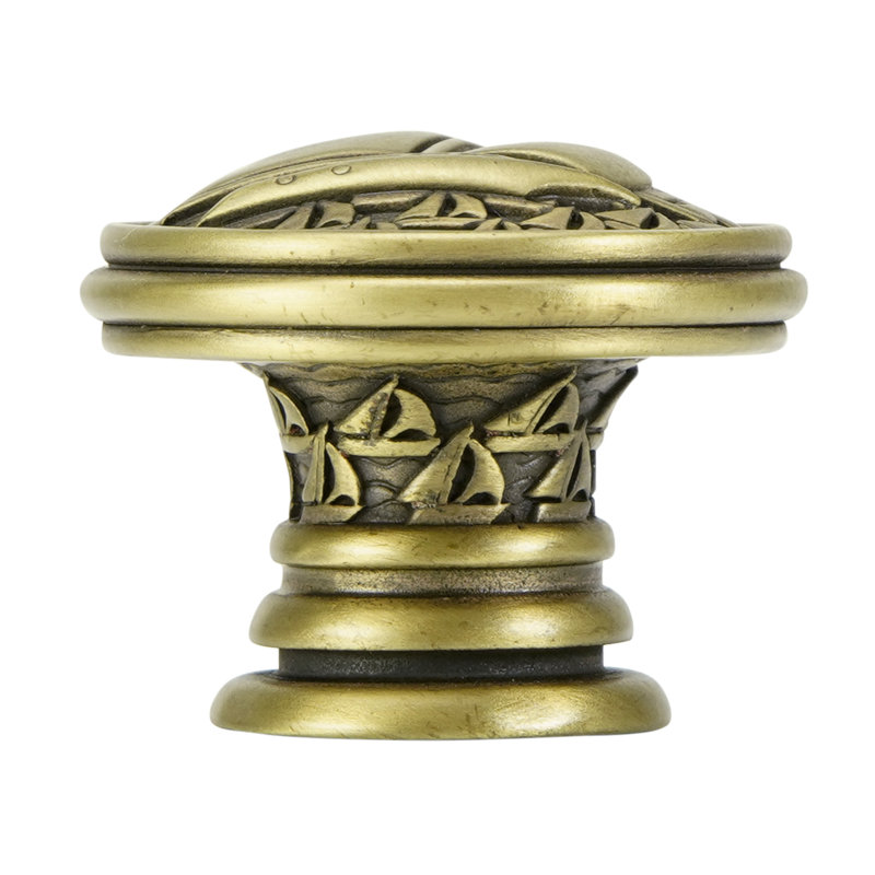 YACHT CLUB SAILBOAT KNOB, Brass