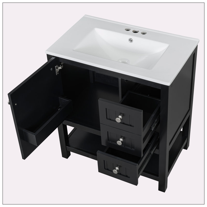 Meuble-lavabo 30 po avec lavabo en céramique