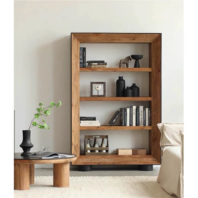 Rustic Pine Industrial Style Open Shelving Uni