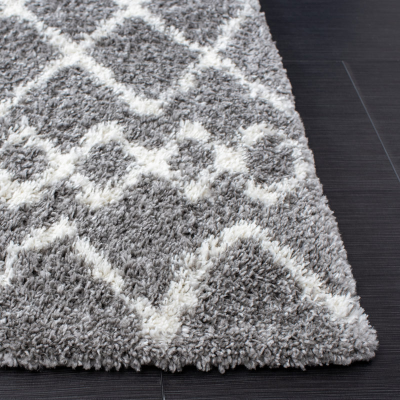 Glennon Shag Performance Geometric Rug, Square 6'7"