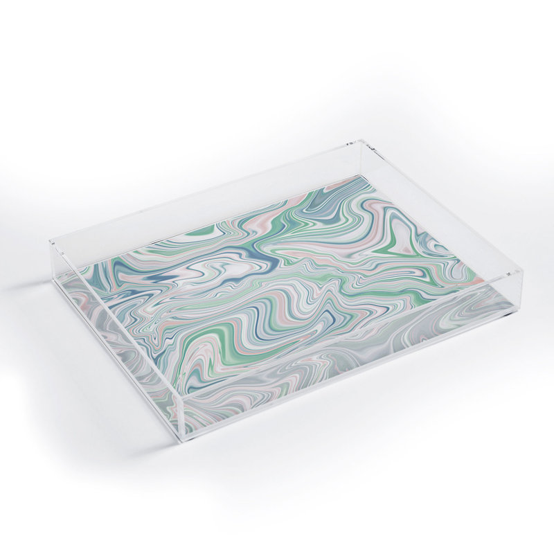 Plateau de table basse en acrylique Dray Love Spell, H 1,75 po x l 15,5 po x L 12 po