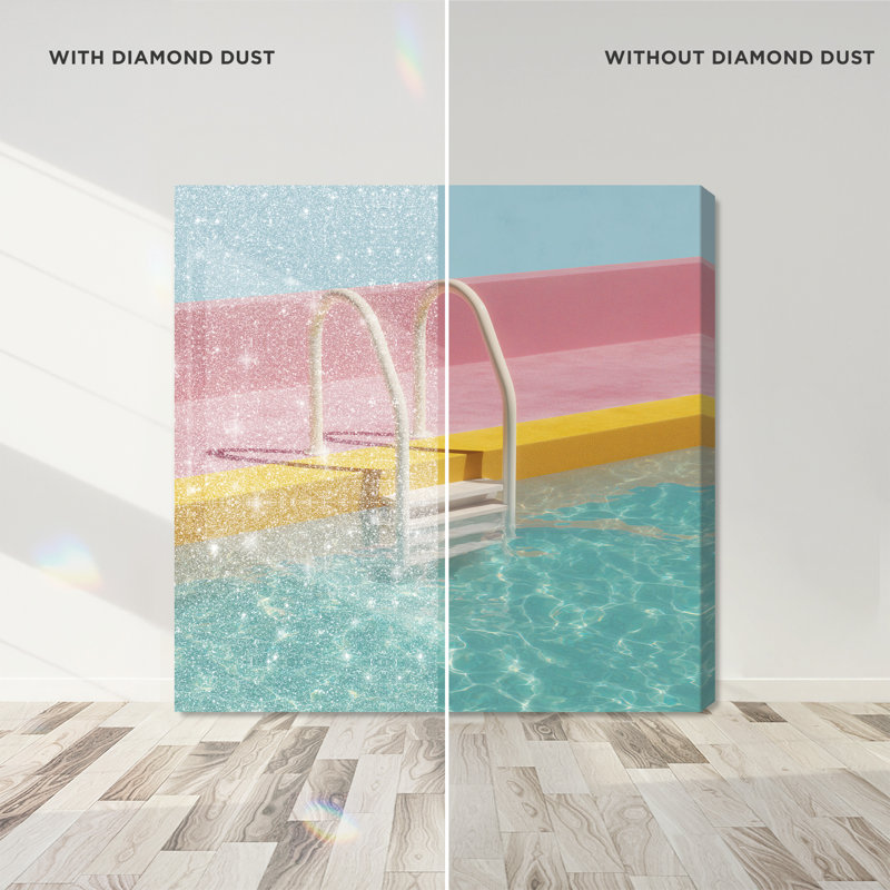 Poolside Symmetry I Print by Oliver Gal, 12"H x 12"W, Gallery Wrapped