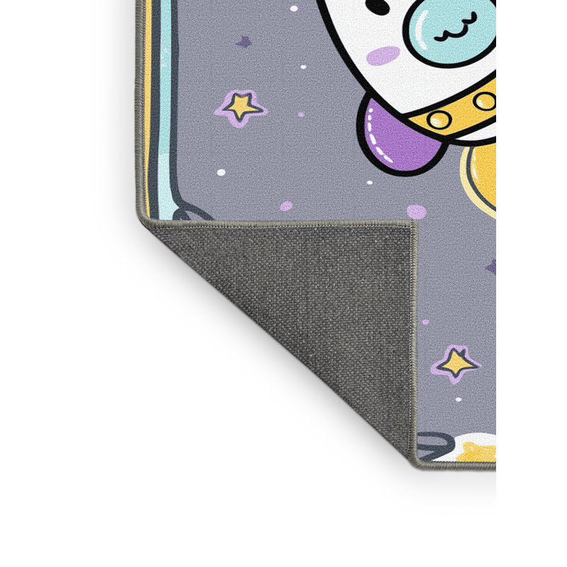 Tapis pour enfants Arnod Space Planets Astronauts, Rectangle 5 pi x 7 pi