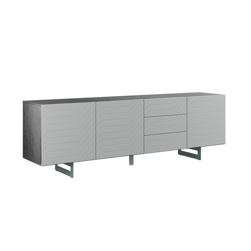 Fumihiko 220cm Sideboard, Concrete/Grey