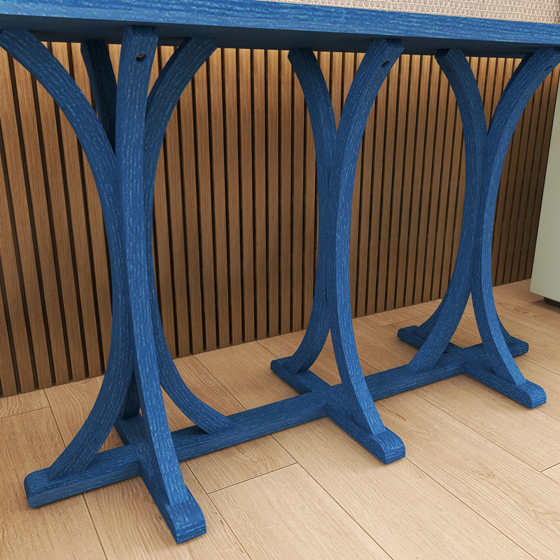 Console 59,80 po avec pieds courbés, Marine