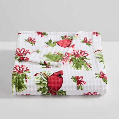 Plaid Lenox Bubble Plush 50x70, Salutations d'hiver