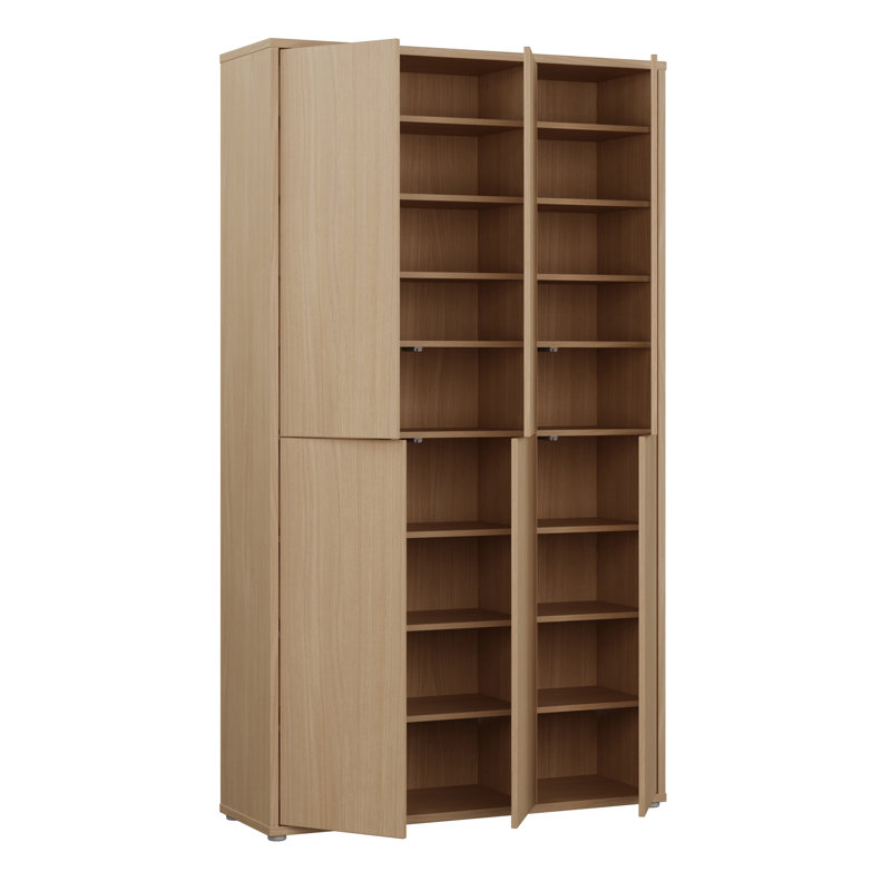 Rylon 24 Pair Shoe Storage Cabinet, Elegancia Oak