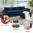 Chenille Upholstered 3-Seater Modular Sectional Cloud Couch with Movable Ottoman-346858609