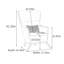 Fauteuil inclinable ergonomique avec cadre en acier au carbone-933818100