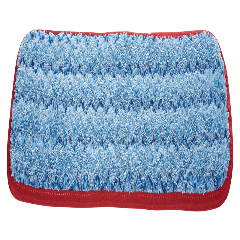 Red and Blue Microfiber Damp Mopping Pad, 18.5 x 5.5 Inches