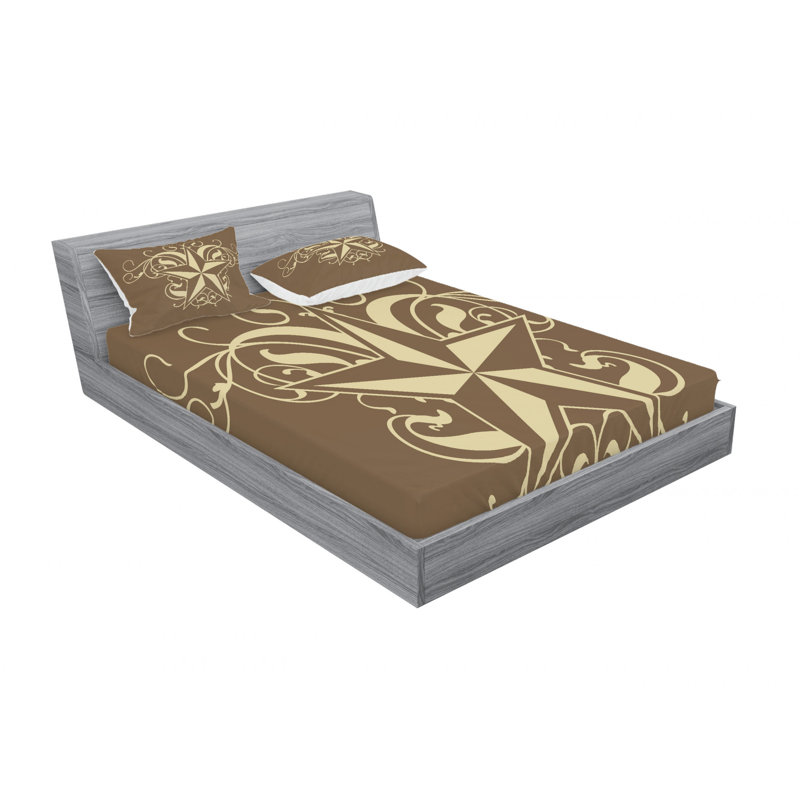 Ensemble de draps à tourbillons baroque star curves, Ensemble de drap pour grand lit avec drap-housse