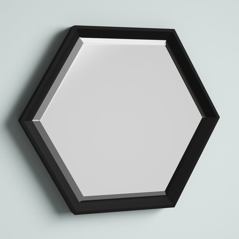 Bensonhurst Flat Mirror, 35" H x 30" W, Black