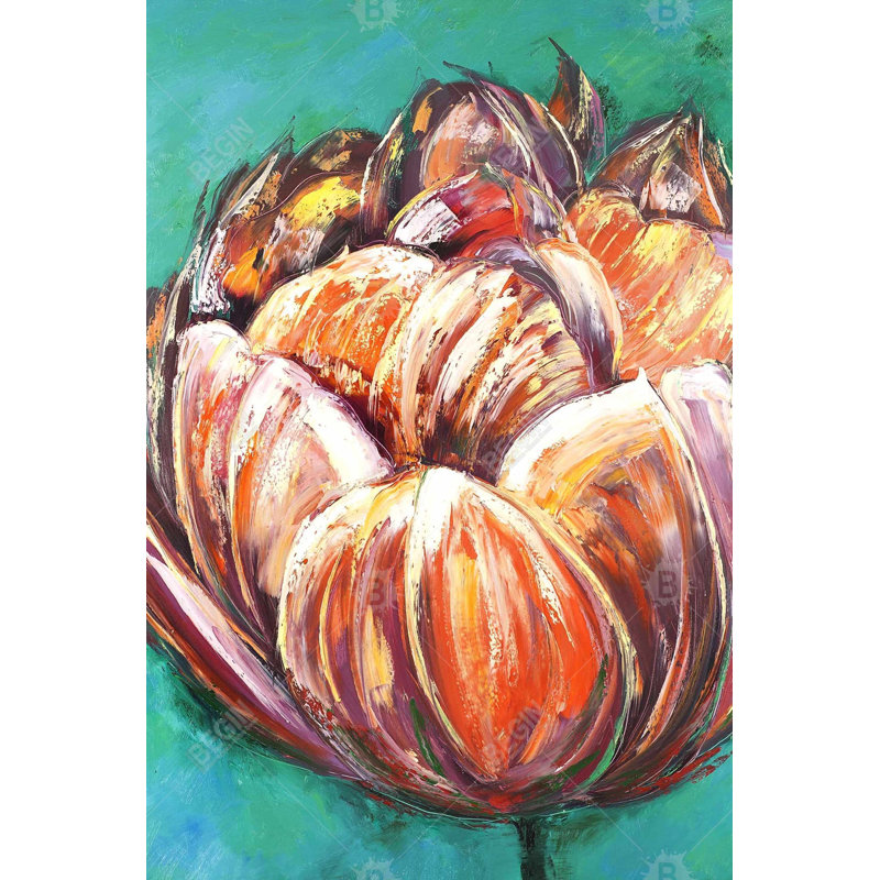 " Abstract Double Tulips Flower "