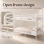 Structure de rangement pour lit double en métal blanc