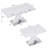 Modern Square Stretchable Dining Table With X-Shape Base-409036366