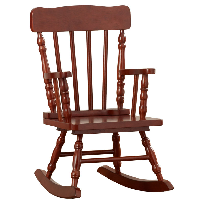 Kowalsky Kids 10'' Wood Rocking Chair, Cherry