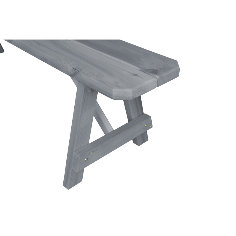 Guernsey Solid Wood Bench, 17" H x 70" W x 11" D, Gray Stain