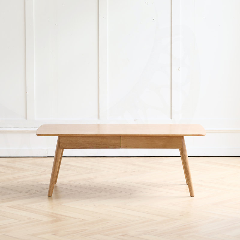 Solid Wood Centre Table with Storage Shelf, Easy Assembly, Perfect for Home Office and Study Use, 120x56x45cm