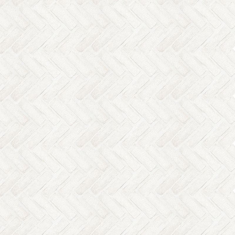 MSI 12 in. x 15 in. Natural Textured Clay Brick Mosaic Floor and Wall Tile, Alpine White