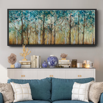 Sunlit Birch Grove - toile encadrée