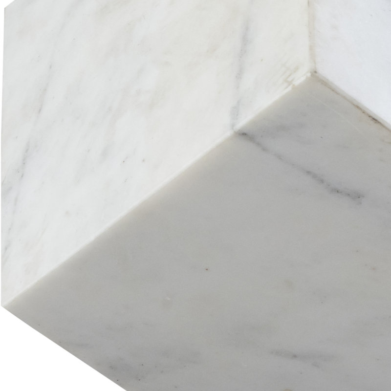 Block Marble Abstract Figurines & Sculptures, White