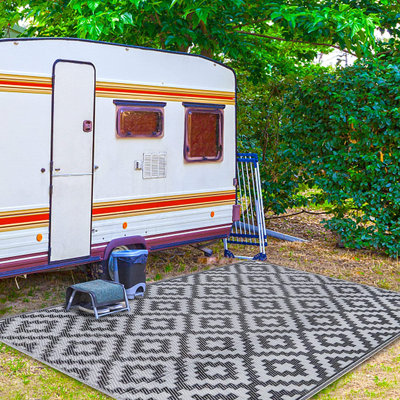 Tapis d'extérieur en plastique à paille pour l'extérieur, véhicule récréatif, patio, cour arrière, terrasse, pique-nique, plage, remorque, camping 5 po x 8 po