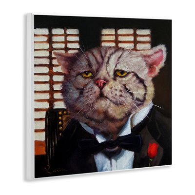 Art mural en forme de chat Tuxedo, par Lucia Heffernan