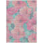 Tapis intérieur lavable floral rose et mauve 3 pi x 5 pi