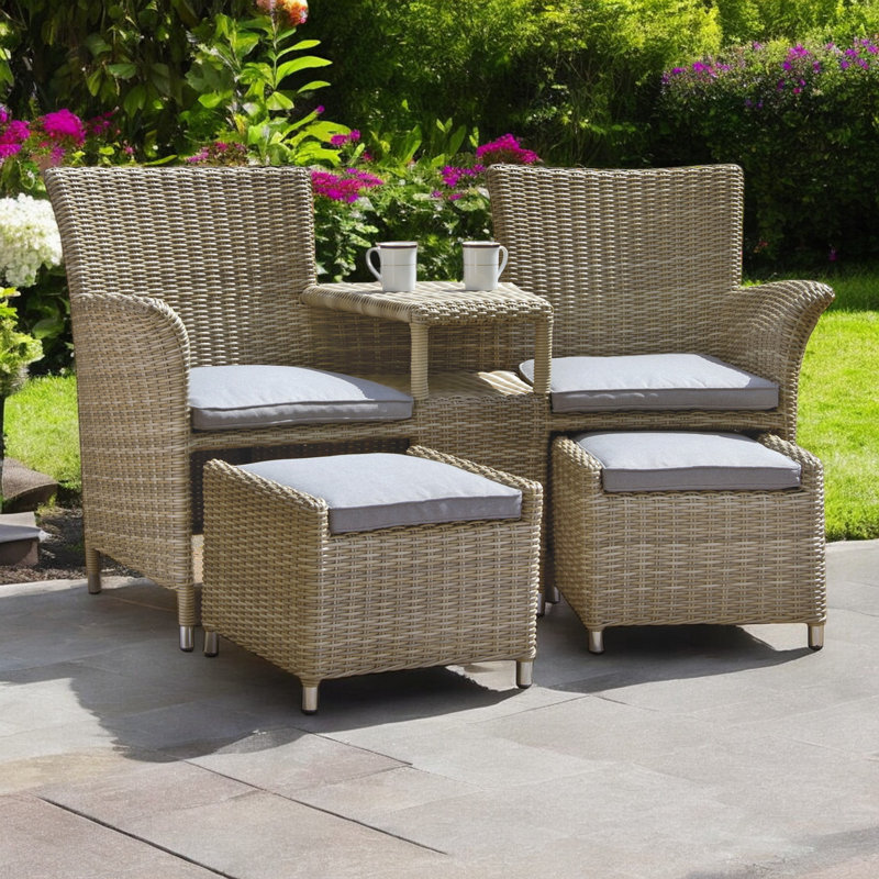 WENTWORTH Companion Set (2 X Pull-Out Footstools inc Cushions)