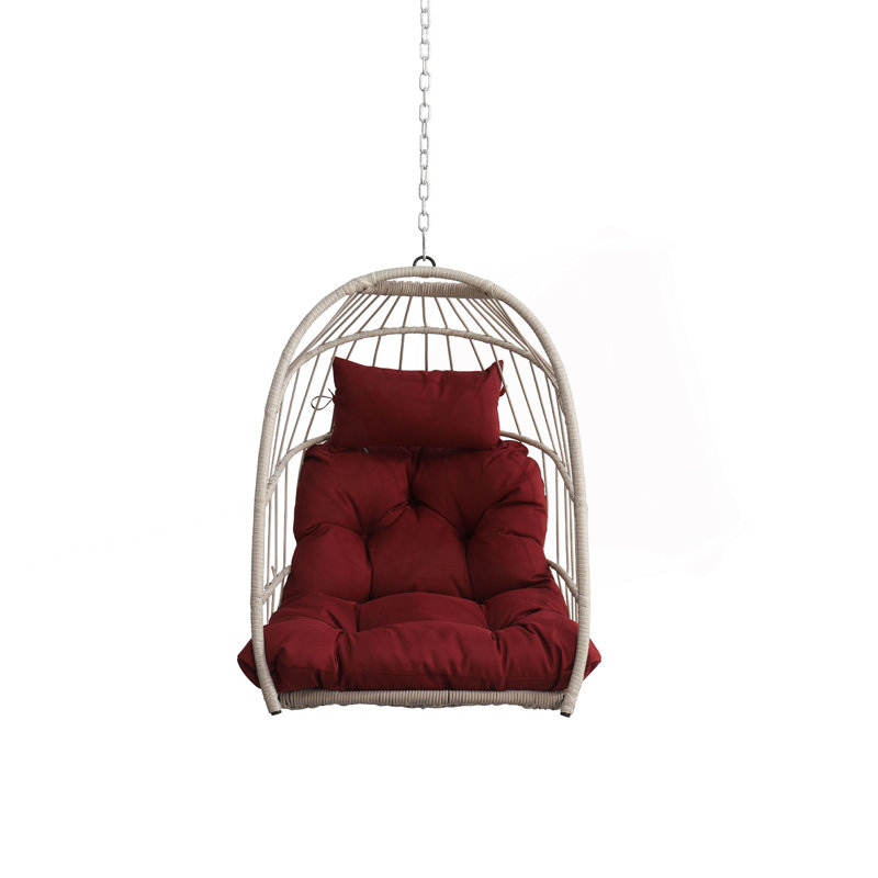 Chaise suspendue en PE pour l'extérieur, Rouge