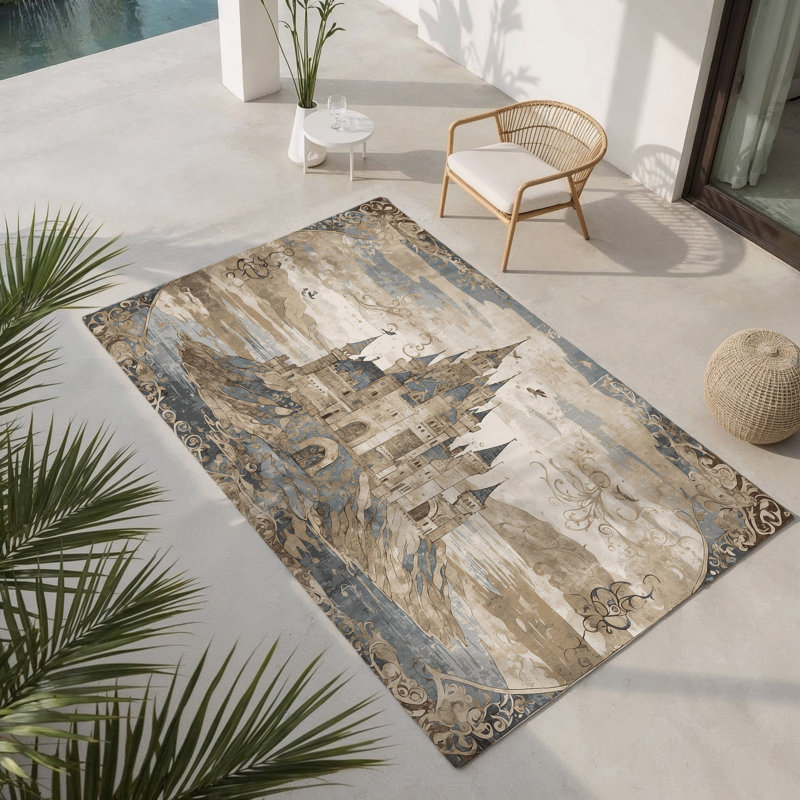 Tapis intérieur et extérieur Bannered Walls, Rectangle 8' x 10'