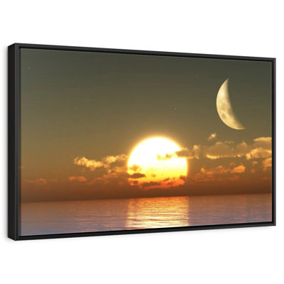 Coucher de soleil sur la lune