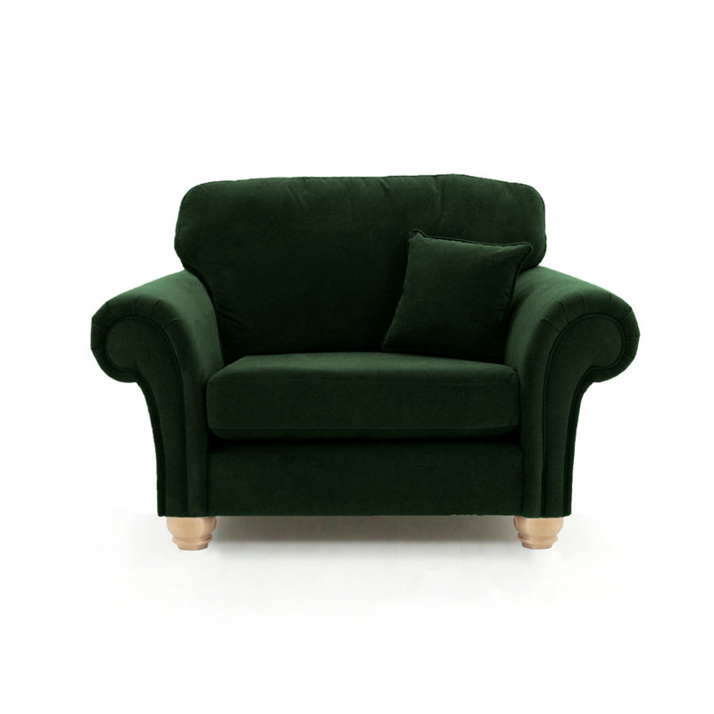 Foreston Velvet Armchair, Emerald Green