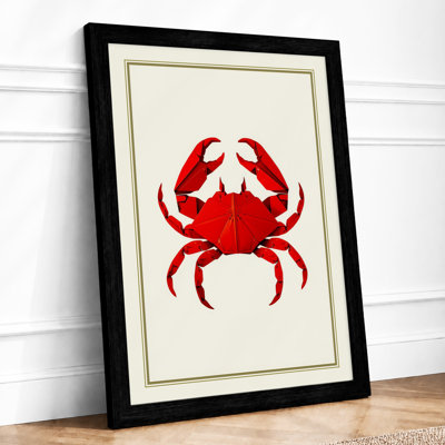 Heraldic Crab Minimalist - Framed Print