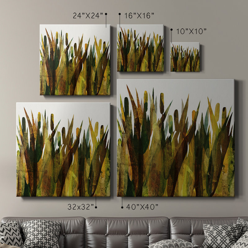 Cattails III - Toile tendue avec châssis de qualité supérieure - prête à être accrochée