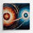 Space Binary star systems Gray Metal Wall Art-1735646869