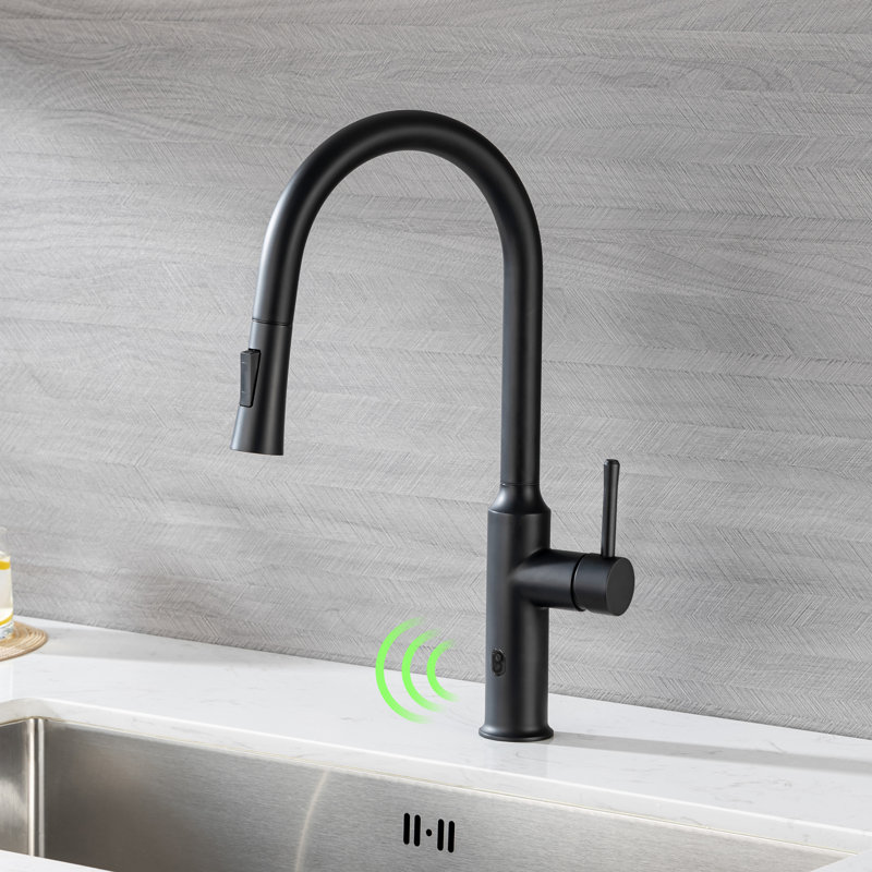 Rainlex Pull Down Touchless Kitchen Faucet, Matte Black