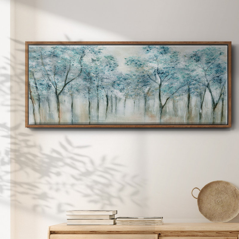 Bleu printemps - toile encadrée, H 12 po x l 30 po