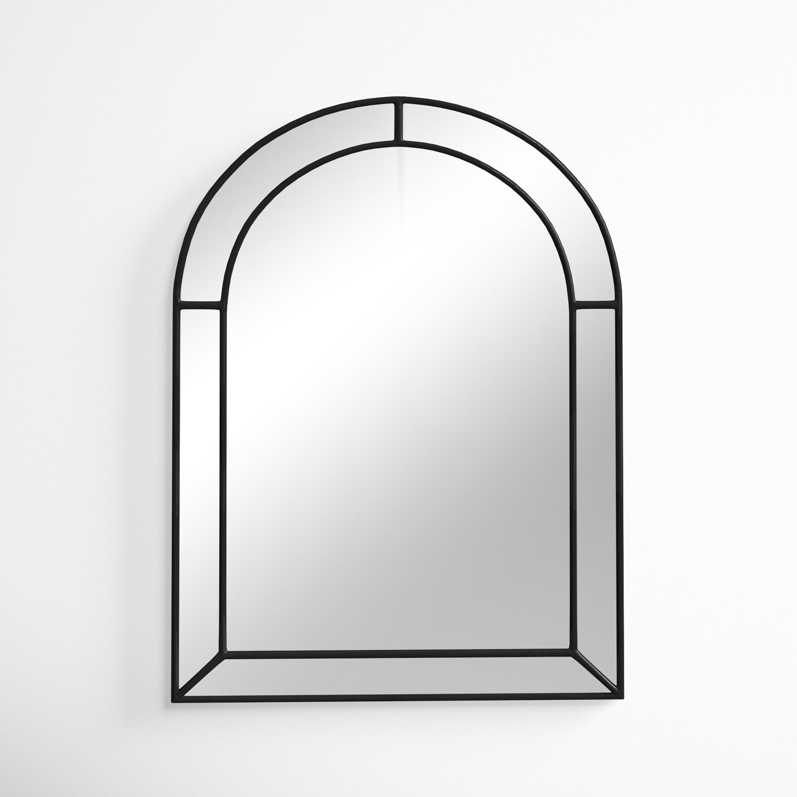 Iris Engineered Wood Mirror, 24" H x 18" W, Black