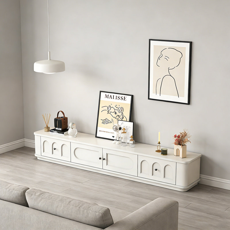 Meuble télé Minimalist, H 12,99 po x L 86,61 po x l 11,81 po, Brun
