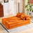 Modern Floor Sofa With 4 Pillows, No Assembly Needed