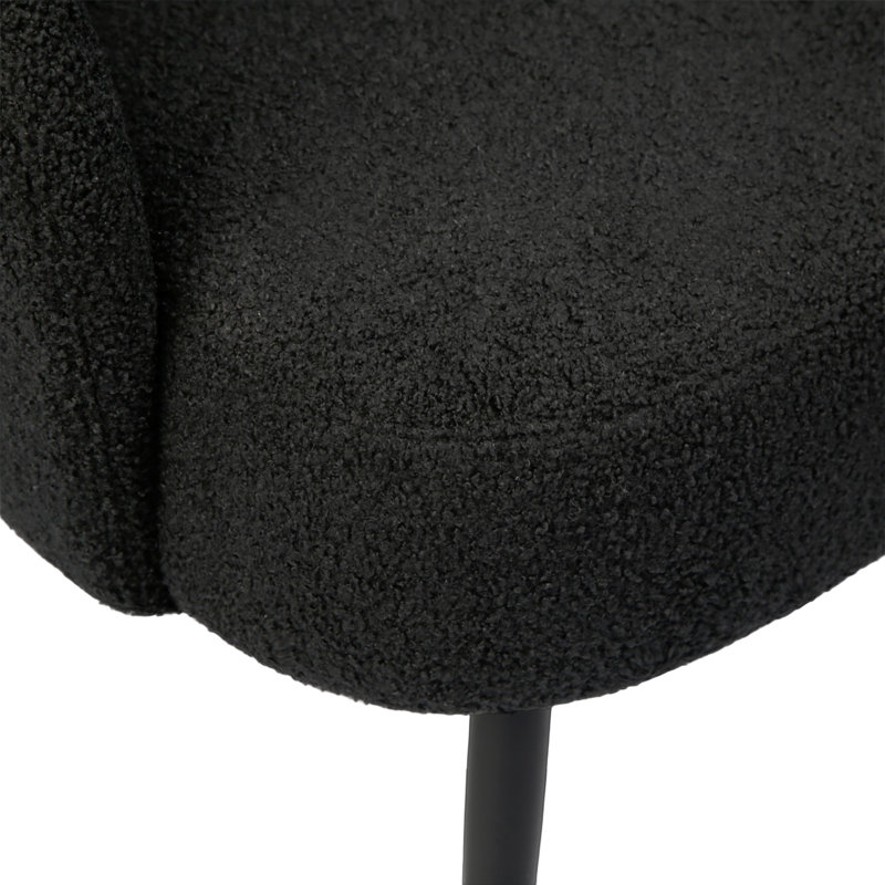 Upholstered Teddy Armchair, Black