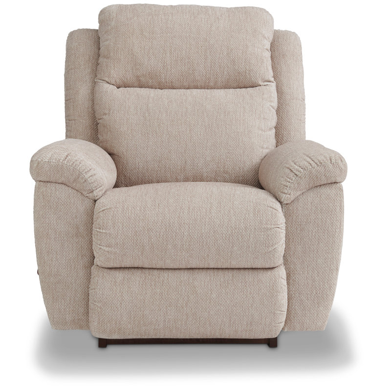 Joel Manual Rocking Recliner, Sand Polyester
