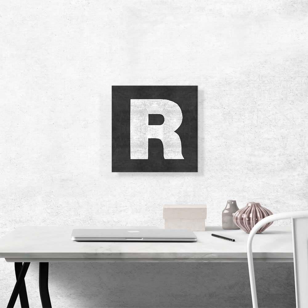 ARTCANVAS Chalkboard Alphabet Letter R - Wrapped Canvas Textual Art ...