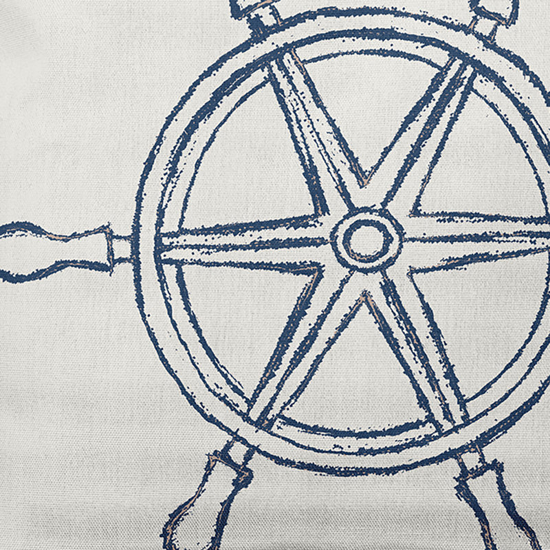 Coussin Nantucket, 16 po x 16 po, Bleu nautique