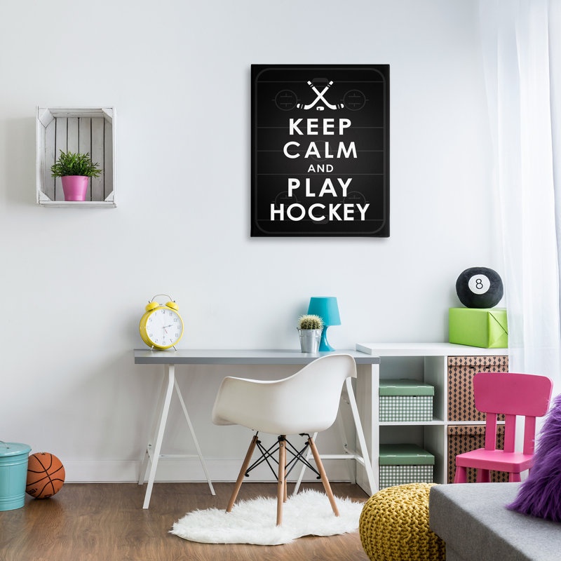 «Keep Calm & Play Hockey» par Jace Gray, H 40 po x l 30 po