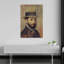 Portrait Of Leon Bonnat C.1863 Impressionist Abstract Contemporary Portrait Wall Art Print - Print-528257953