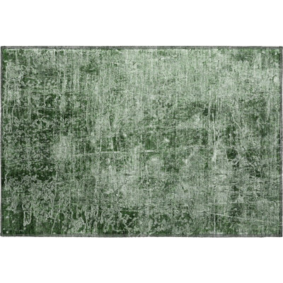 Tapis Cerrito AMF559 émeraude lavable en machine de qualité supérieure
