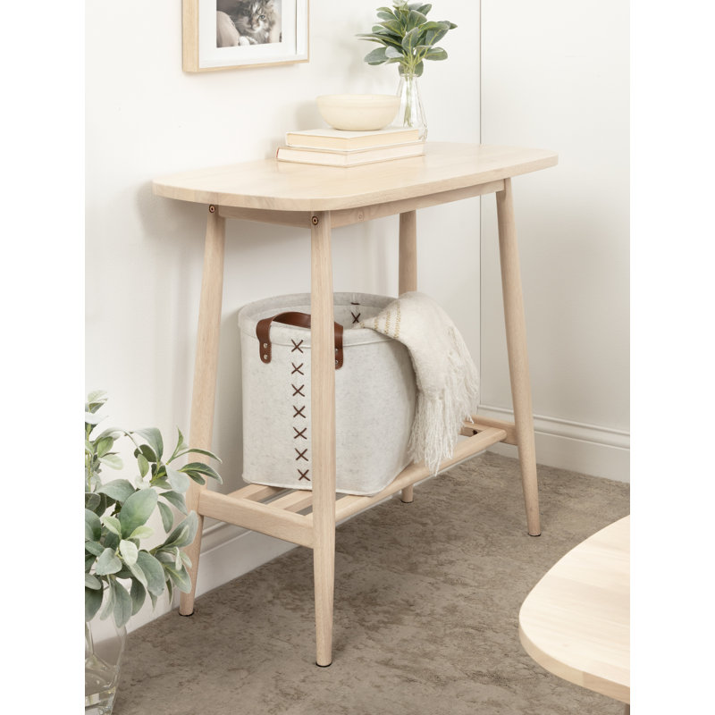 Tiered Rectangle Console Table with Storage